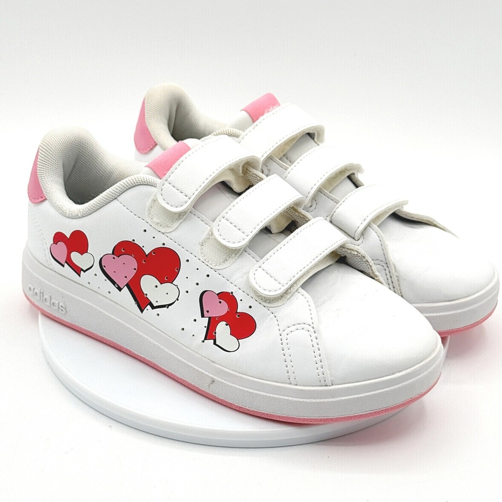 Adidas Advantage 2.0 Shoes / Size 3 Kids / White Pink